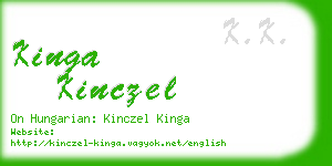 kinga kinczel business card